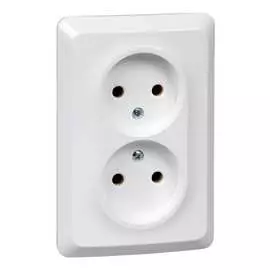 Двойная розетка Systeme Electric ЭТЮД PC16-105B