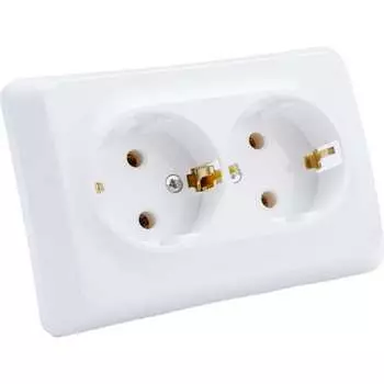Двойная розетка Systeme Electric ЭТЮД PC16-107B
