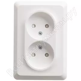 Двойная розетка Systeme Electric ЭТЮД PC16-106B