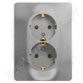 Двойная розетка Systeme Electric GLOSSA GSL000324