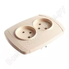 Двойная розетка светозар city light sv-54202-b