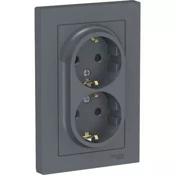 Двойная розетка Systeme Electric AtlasDesign ATN000726