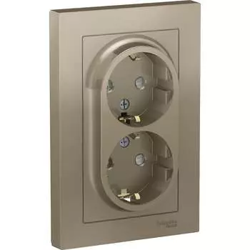 Двойная розетка Systeme Electric AtlasDesign ATN000526