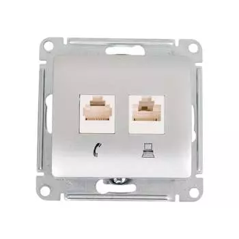 Двойная розетка Systeme Electric Glossa GSL000385