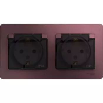 Двойная розетка Systeme Electric Glossa GSL001147