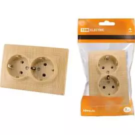Двойная розетка TDM ELECTRIC Таймыр ЭКО SQ1814-0214