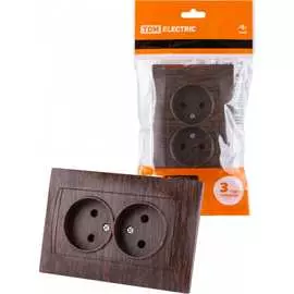 Двойная розетка TDM ELECTRIC Лама SQ1815-0412