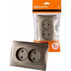 Двойная розетка TDM ELECTRIC Лама SQ1815-0712