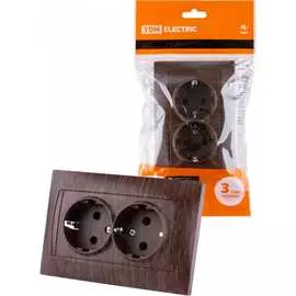 Двойная розетка TDM ELECTRIC Лама SQ1815-0413