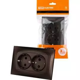 Двойная розетка TDM ELECTRIC Лама SQ1815-0513