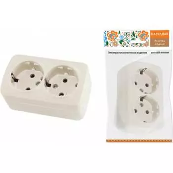 Двойная розетка TDM ELECTRIC Дача Народная SQ1824-0023