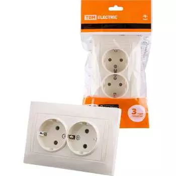 Двойная розетка TDM ELECTRIC Лама SQ1815-0125