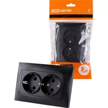Двойная розетка TDM ELECTRIC Лама SQ1815-0613