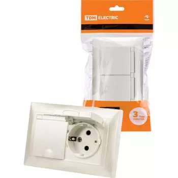 Двойная розетка TDM ELECTRIC Лама SQ1815-0860