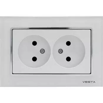 Двойная розетка Vesta Electric Exclusive White FRZ00040010STL
