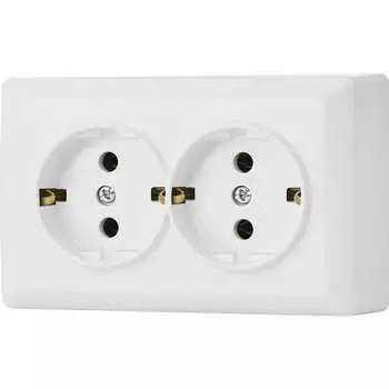 Двойная розетка Vesta Electric Mega F00050203BEL