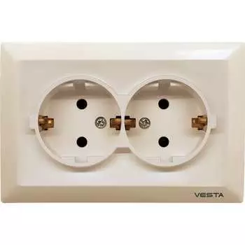 Двойная розетка Vesta Electric Roma FRZ00010111MLK