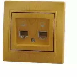 Двойная телефонная розетка Lezard MIRA 701-0701-138