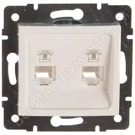 Двойная телефонная розетка Lezard KARINA 707-0288-138