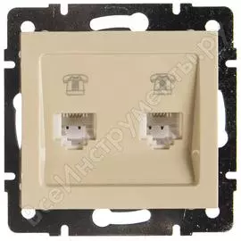 Двойная телефонная розетка Lezard KARINA 707-0388-138