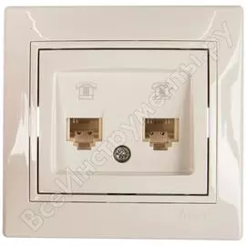 Двойная телефонная розетка Lezard MIRA 701-0202-138