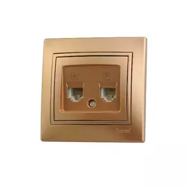 Двойная телефонная розетка Lezard MIRA 701-1313-138