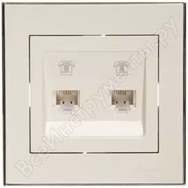 Двойная телефонная розетка Lezard RAIN 703-0225-138