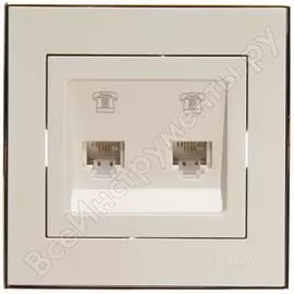 Двойная телефонная розетка Lezard RAIN 703-0226-138