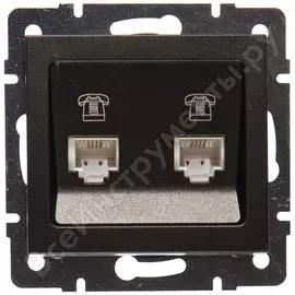 Двойная телефонная розетка Lezard RAIN 703-4188-138