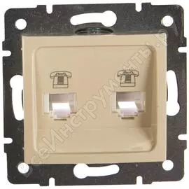 Двойная телефонная розетка Lezard RAIN 703-0388-138