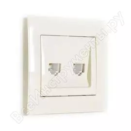 Двойная телефонная розетка Lezard RAIN 703-0303-138