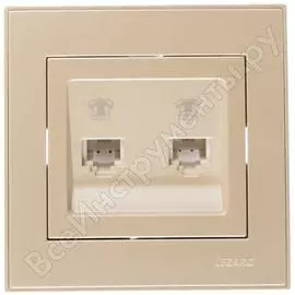 Двойная телефонная розетка Lezard RAIN 703-3030-138