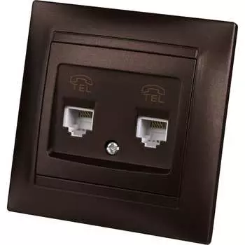 Двойная телефонная розетка TDM ELECTRIC Лама SQ1815-0518