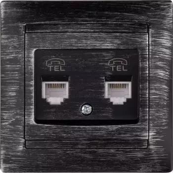 Двойная телефонная розетка TDM ELECTRIC Лама SQ1815-0659