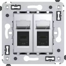 Двойная телефонная розетка в стену DKC Avanti 4404314