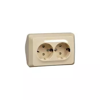 Двойная угловая розетка Systeme Electric ЭТЮД PA16-108K