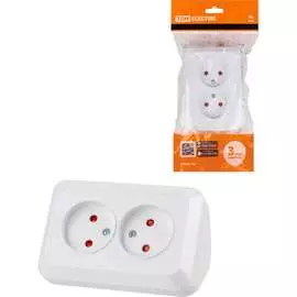 Двойная угловая розетка TDM ELECTRIC Ладога SQ1801-0022