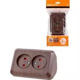 Двойная угловая розетка TDM ELECTRIC Ладога SQ1801-0342