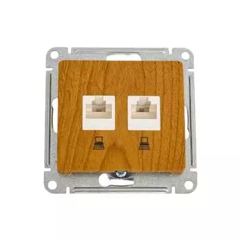 Двойной механизм компьютерной розетки Systeme Electric Glossa GSL000585KK