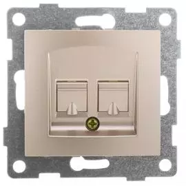 Двойной механизм телефонной розетки GUSI Electric Bravo С10Т2-027