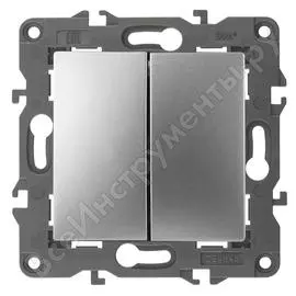 Двойной переключатель ЭРА 14-1106-03 Elegance Б0034245