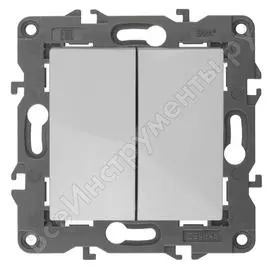 Двойной переключатель ЭРА 14-1106-01 Elegance Б0034243