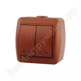 Двойной проходной выключатель Lezard NATA 710-0600-106