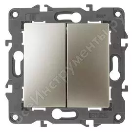 Двойной выключатель ЭРА 14-1104-04 Elegance Б0034233