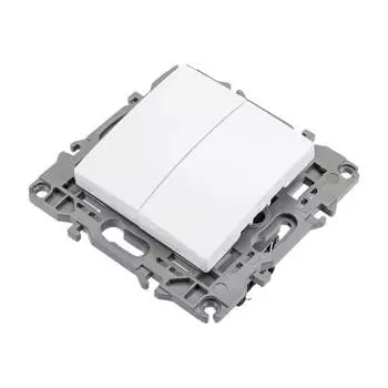 Двойной выключатель ЭРА 14-1104-01 Elegance Б0034229