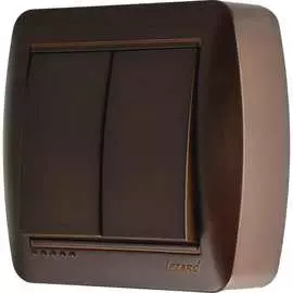 Двойной выключатель Lezard DEMET 711-0400-101