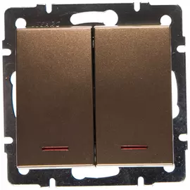 Двойной выключатель Lezard RAIN 703-3188-112