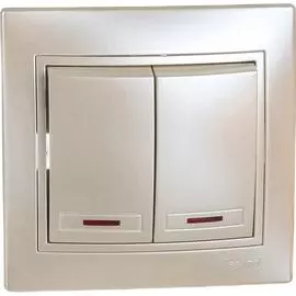 Двойной выключатель Lezard MIRA 701-3030-112