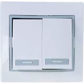 Двойной выключатель Lezard MIRA 701-0215-101