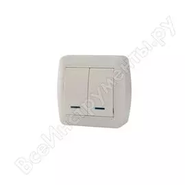 Двойной выключатель Lezard DEMET 711-0200-112
